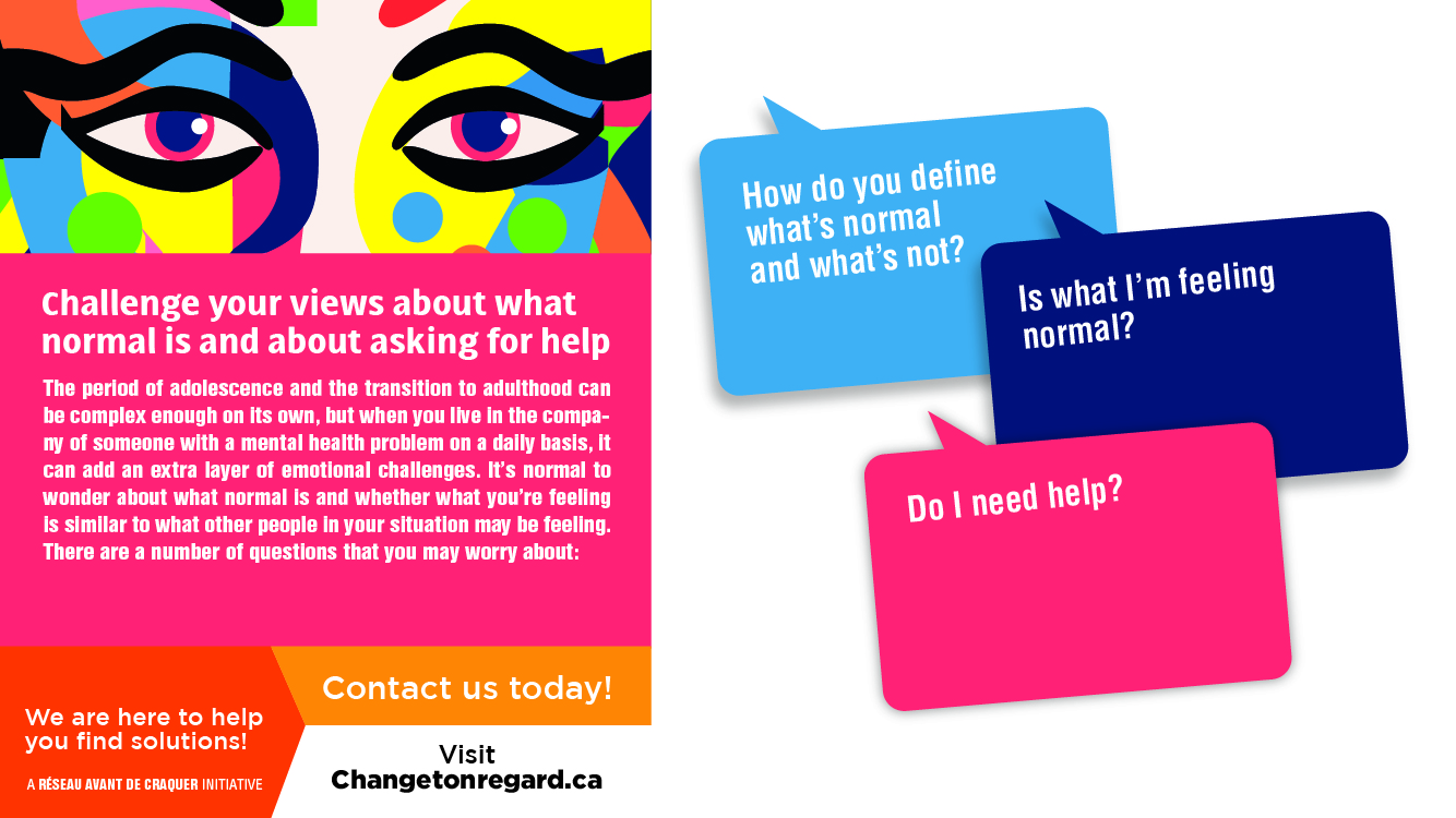 Challenge your views about what  normal is and about asking for help