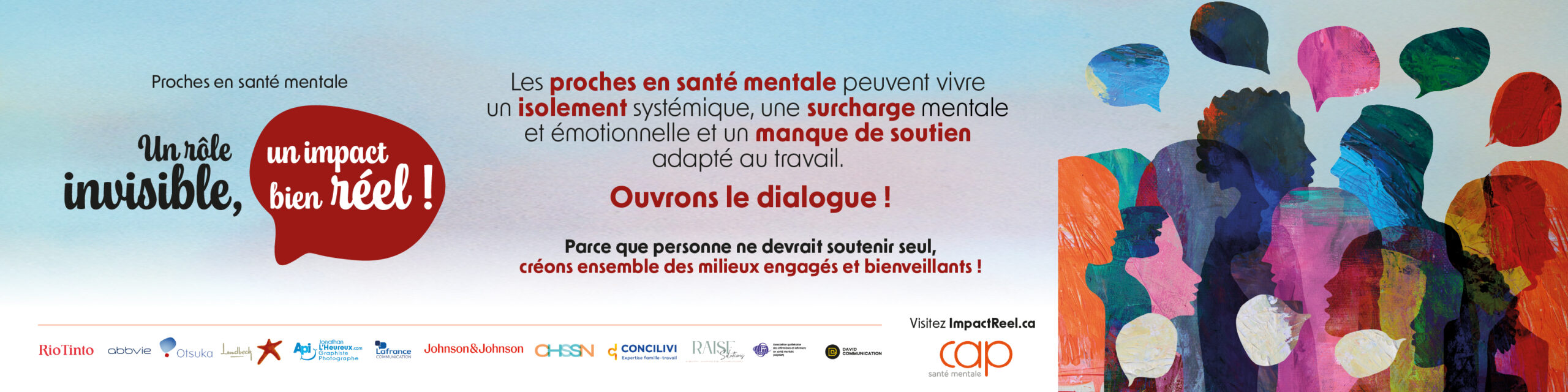 Communiqué de presse : Ouvrons le dialogue! Une nouvelle offensive est lancée pour soutenir les proches en santé mentale dans leur milieu de travail